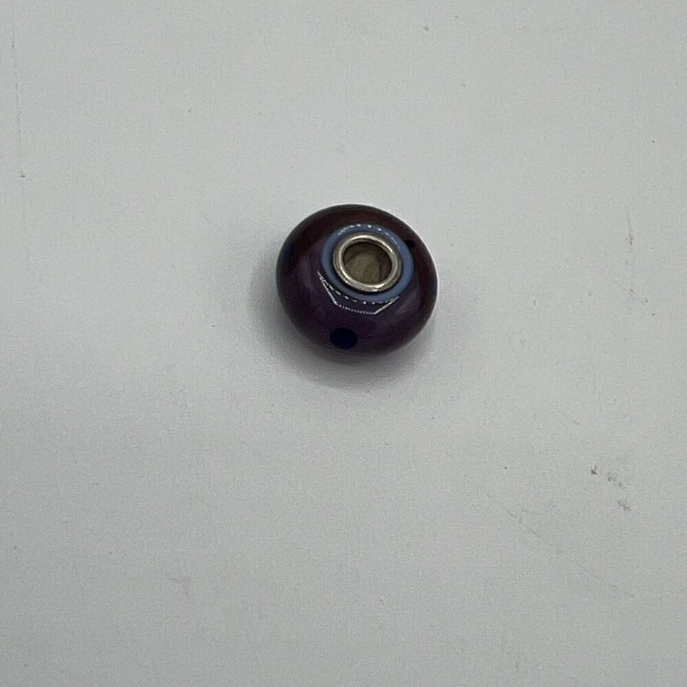 Trollbeads 925 Glass Purple Single Bead Charm